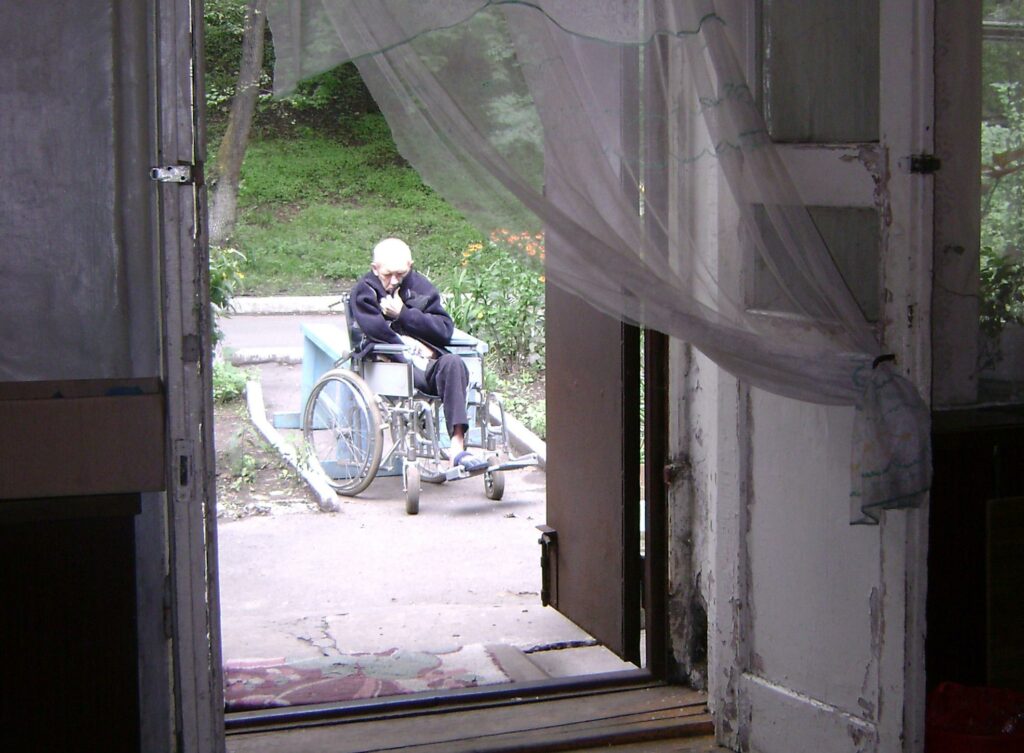 A resident of the hospice facility.