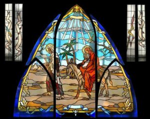 Window depicting the Flight into Egypt